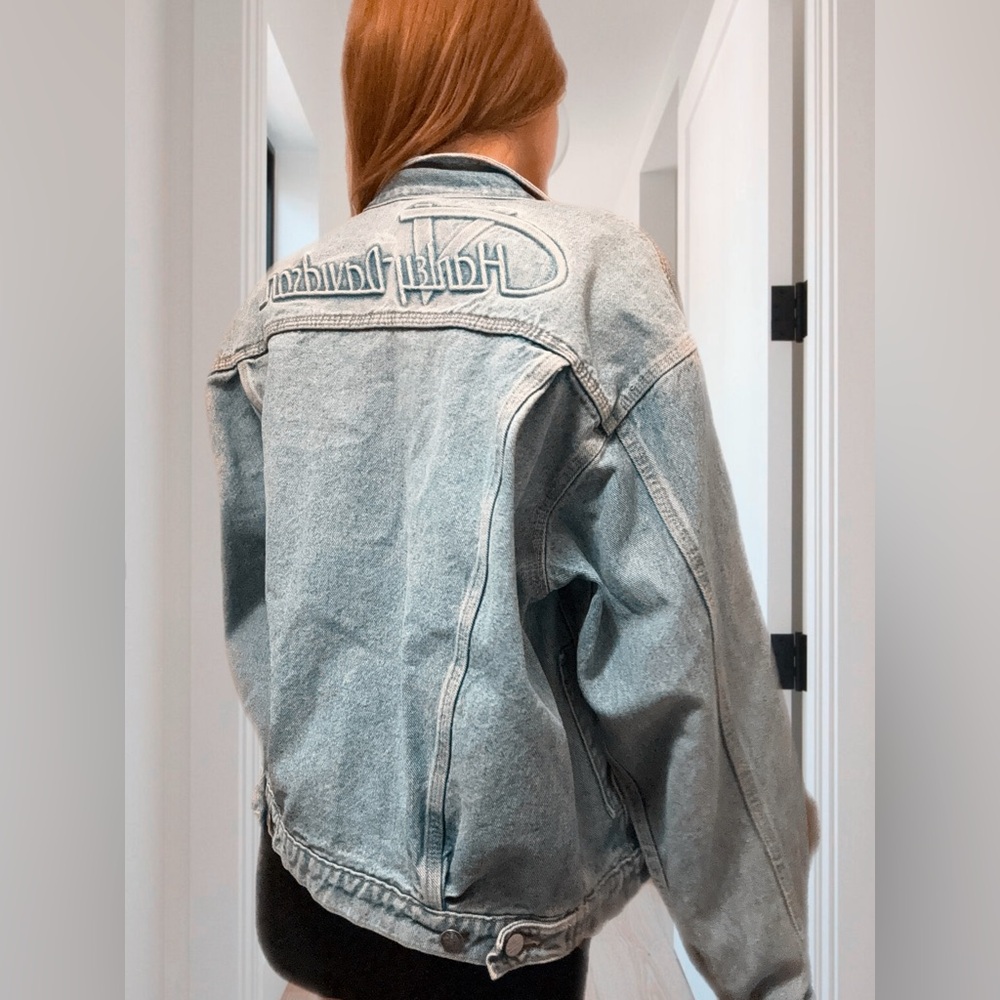 100% Authentic Vintage Harley Davidson Jean Biker Jacket
